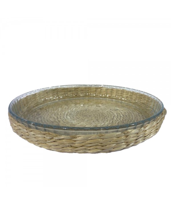 Rattan pie plate 30.5x30.5x3.5cm