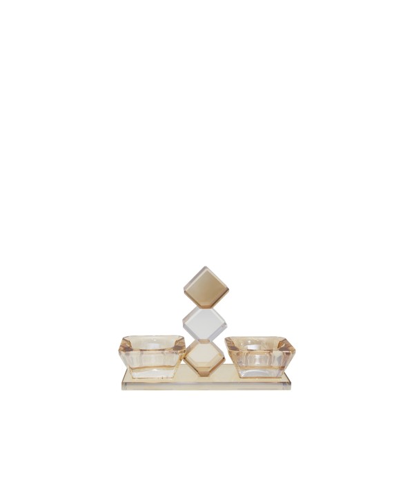 Amber salt and pepper shakers 15.5x6x11cm