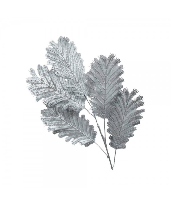 Silver leaf decorative flower h90cm