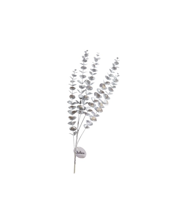 Silver eucalyptus leaf decorative flower h90cm