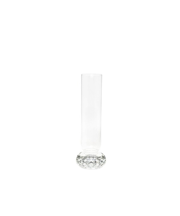 Glass diamond vase 10x10x29.5cm