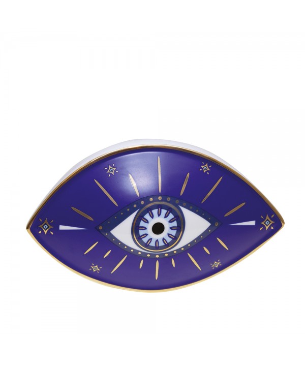 Dark blue decorative eye 20x12x13.5cm