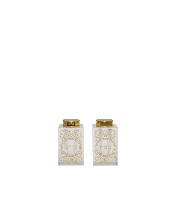 Gold-plated salt and pepper shakers h7cm