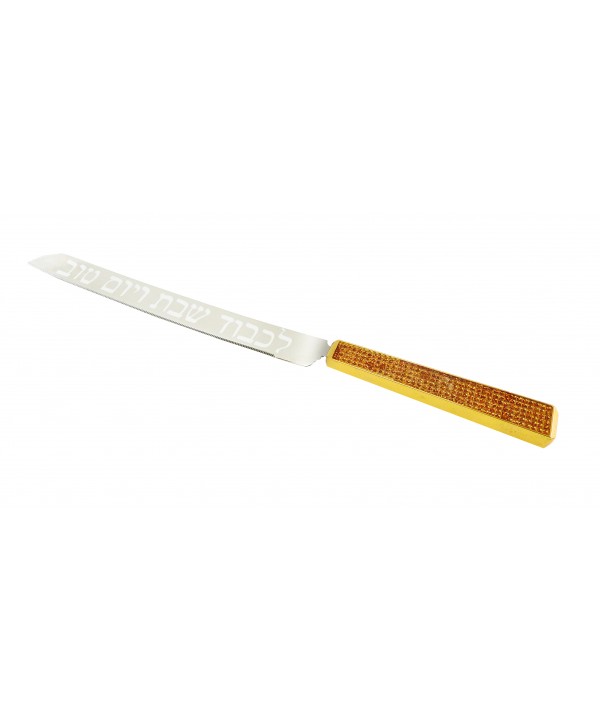 Luxury gold Shabbat bread knife