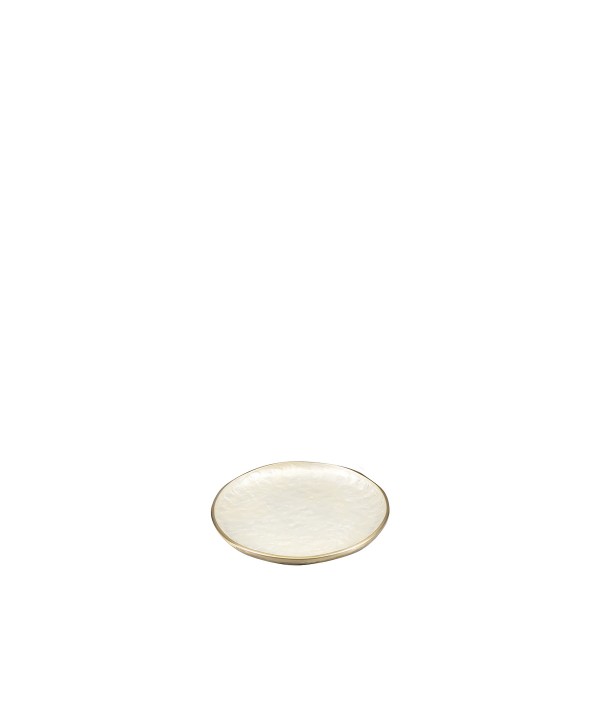 White round decorative bowl 29.5x29.5x2.5cm