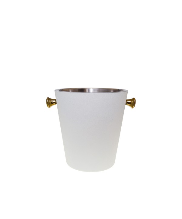 Ecru and gold champagne bucket 20.5x20.5x22cm