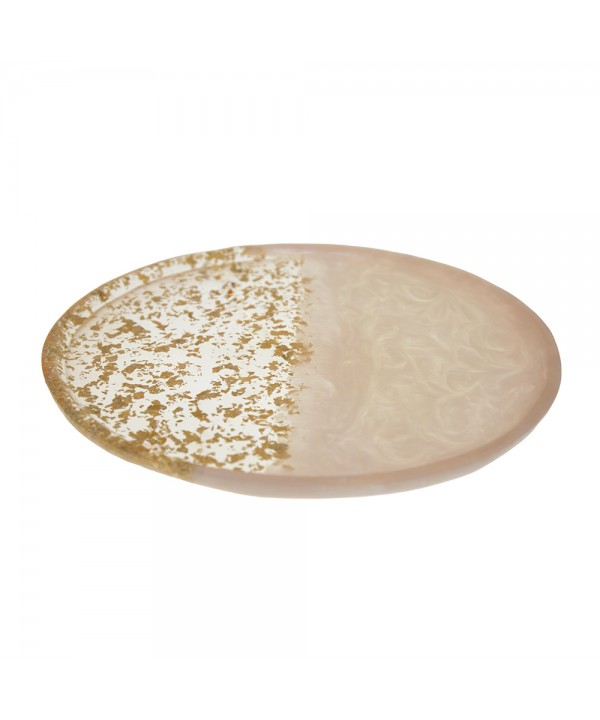 Round resin glitter tray 30x30x1.5cm
