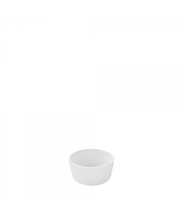 Thick-edged white ceramic bowl
