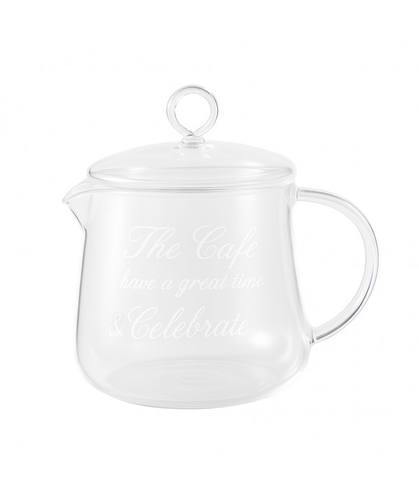 Double-wall teapot with inscription