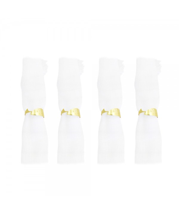Golden fish napkin rings - set of 4