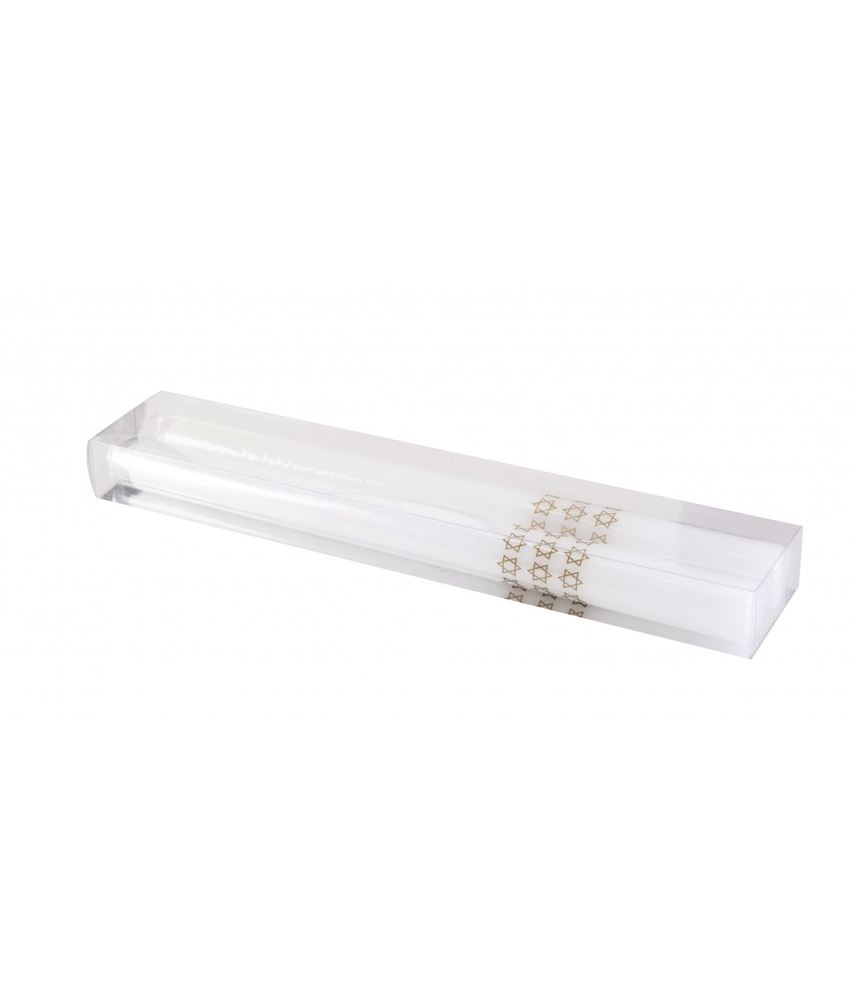 Golden maguen torch candles - set of 2