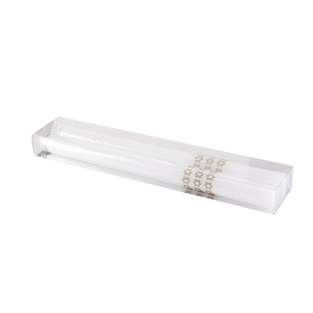 Golden maguen torch candles - set of 2