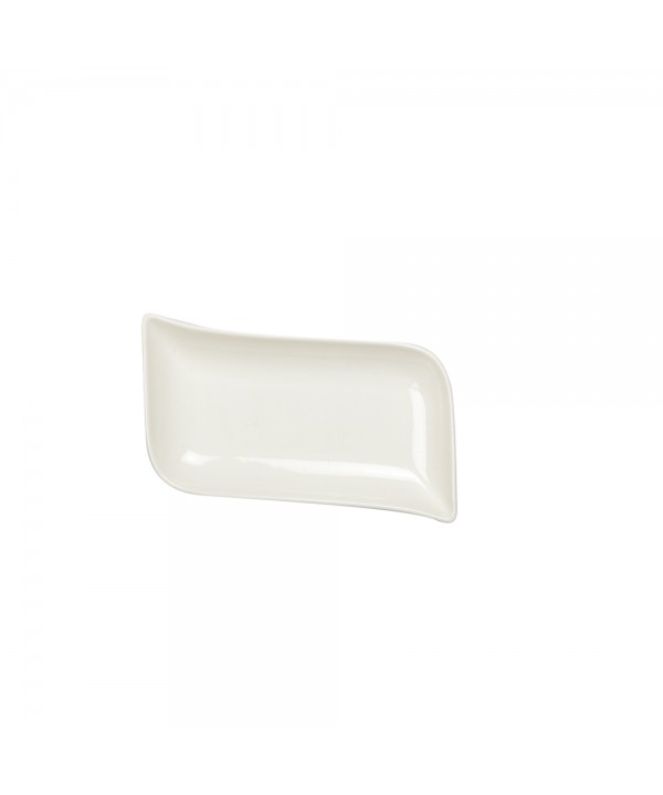 White rectangular ceramic bowl 6x7cm