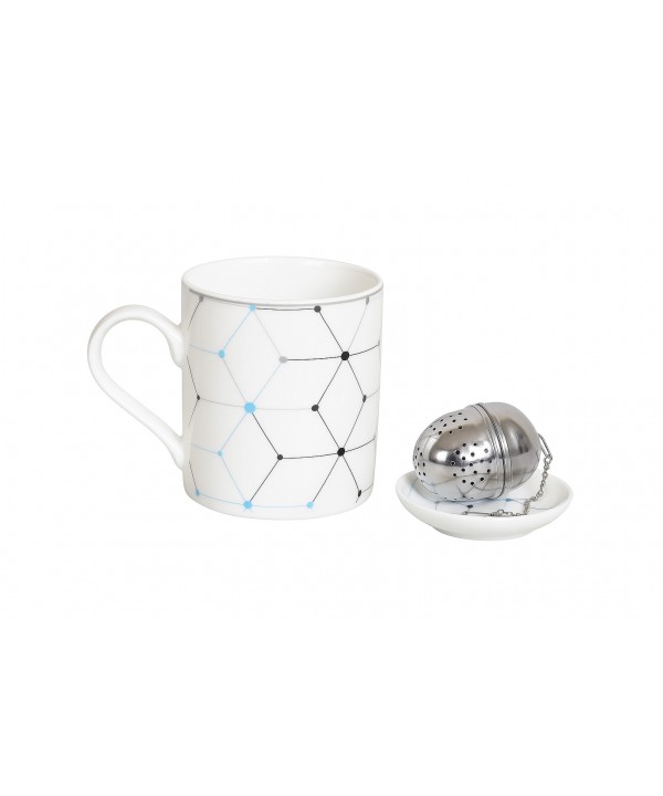 Mug set - saucer and tea strainer