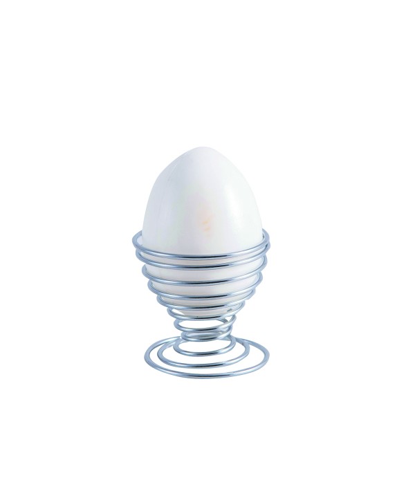 Silver spiral egg cup