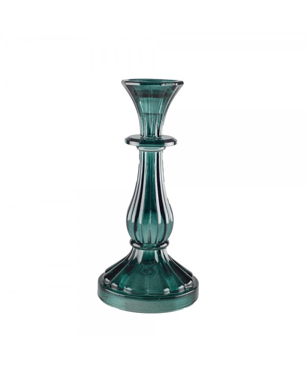 Small turquoise candelabra h21cm