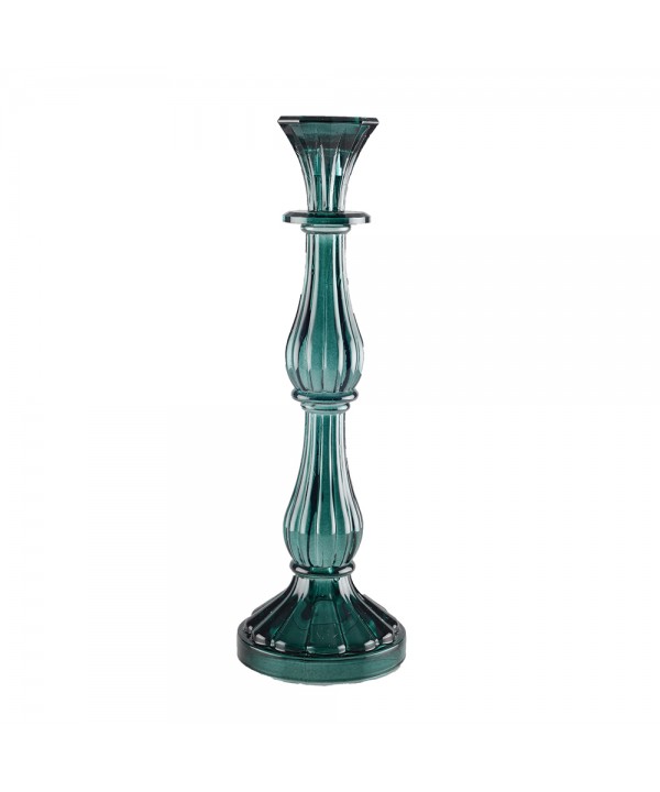 Medium turquoise candelabra h31cm