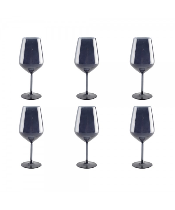 Black wine glasses – set of 6