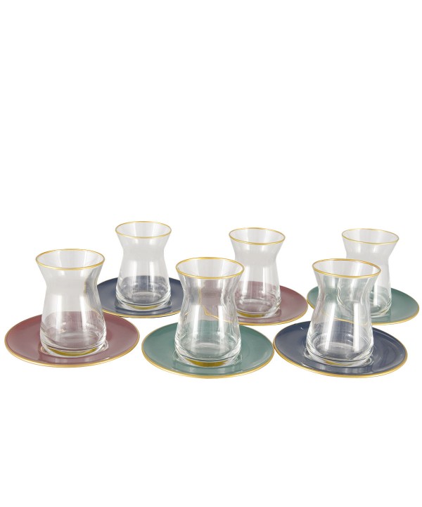 Elegant tea cups & saucers – set of 6