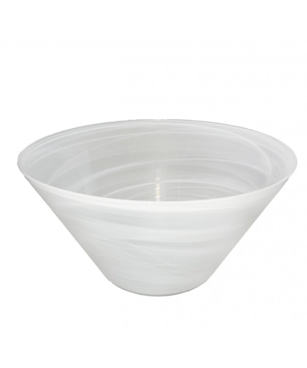 White conical salad bowl 33x33x6.5cm
