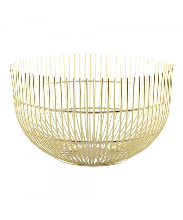 Golden bread basket large model 20x20x12cm