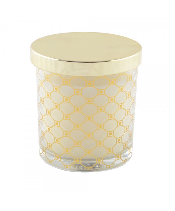 Musk gold candle with lid 7.8x8.2cm