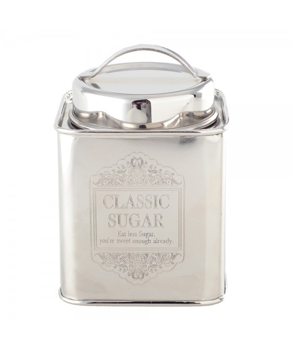 Silver sugar box 10x10x10cm