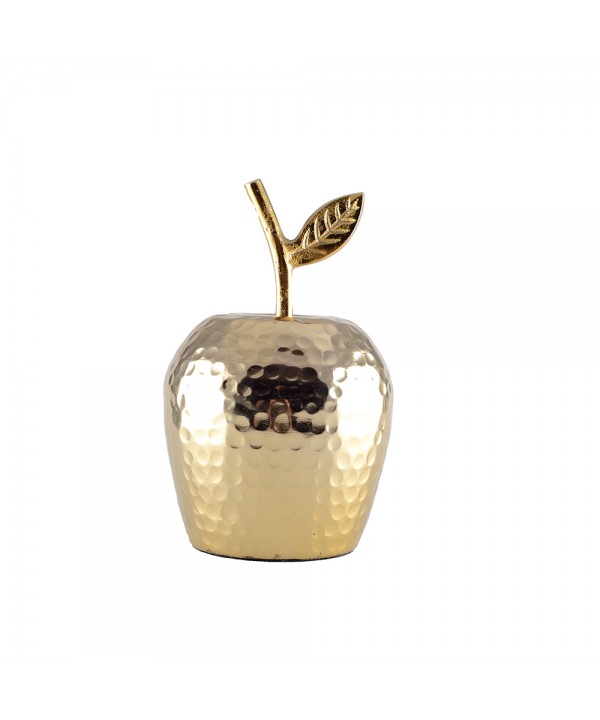 Decorative golden apple 12.5x12.5x19cm