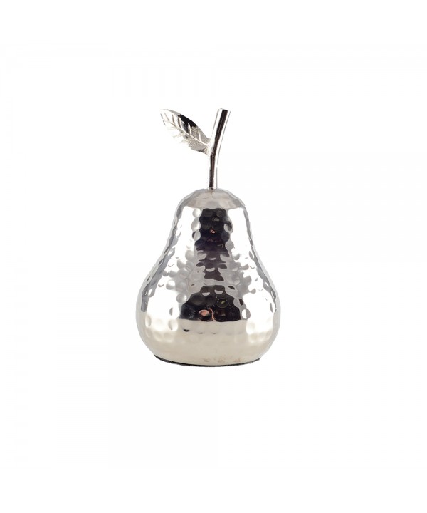 Decorative pear silver 10.5x10.5x19cm