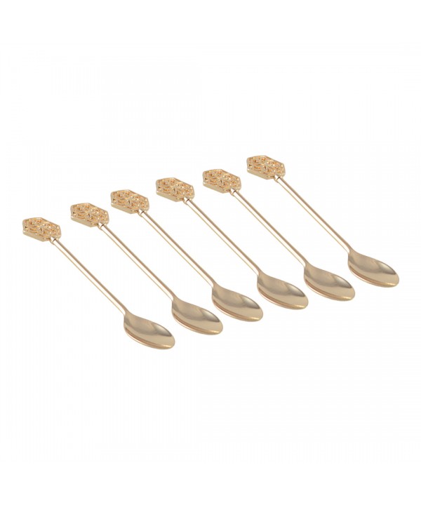 Golden arabesque coffee spoons - set of 6