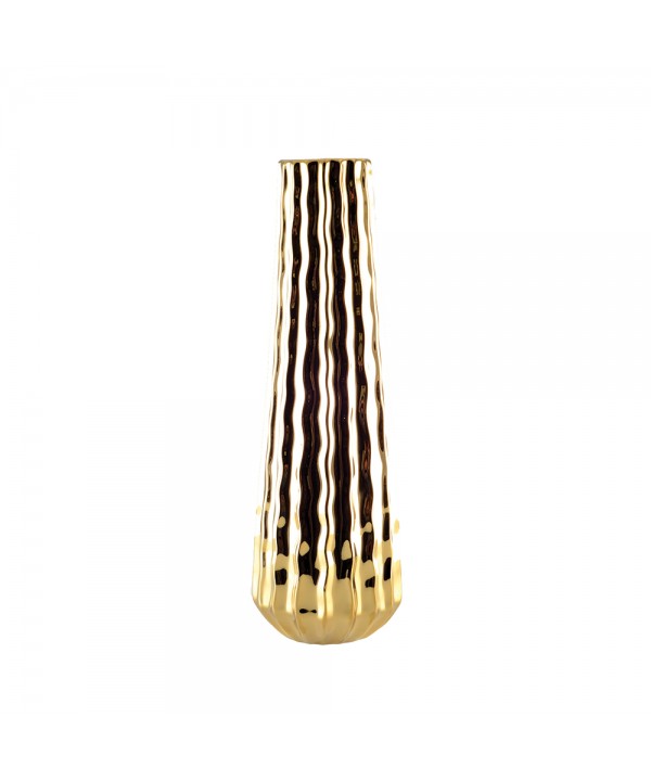 Shiny gold vase 10.5x10.5x35.5cm