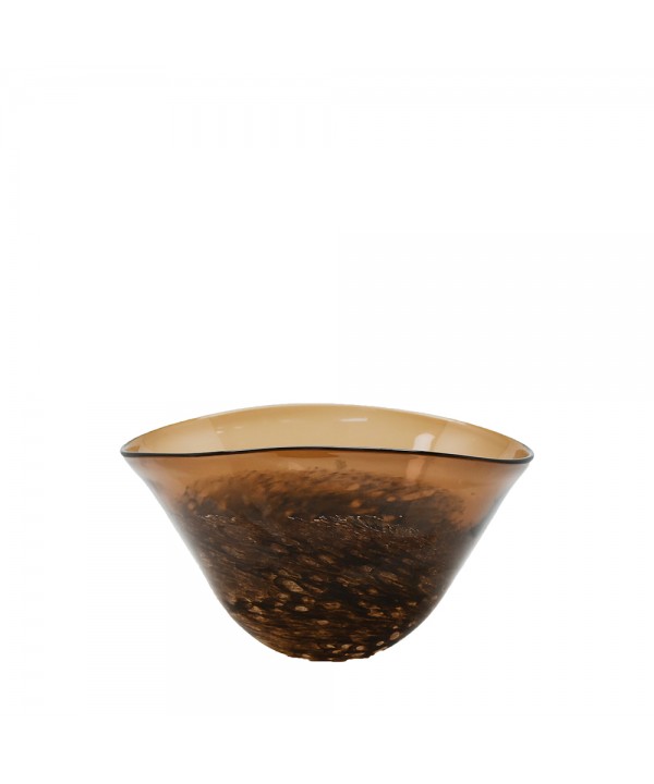 Brown decorative bowl 29x21x17cm