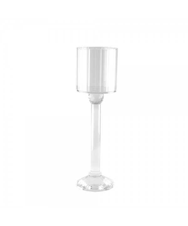 Crystal pedestal candle holder 10x10x35cm