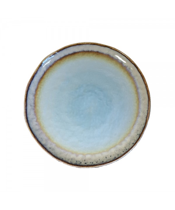 Turquoise porcelain dinner plate 27x27x1.6cm