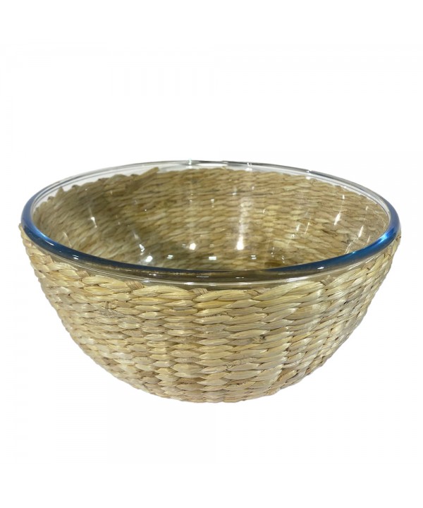 Rattan salad bowl 27x27x12.5cm