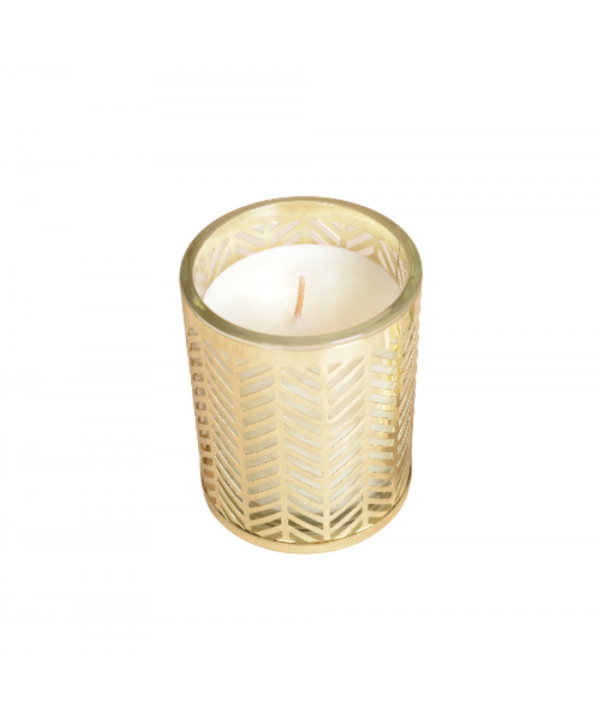 Vanilla scent spike candle small gold model 8x7.5cm