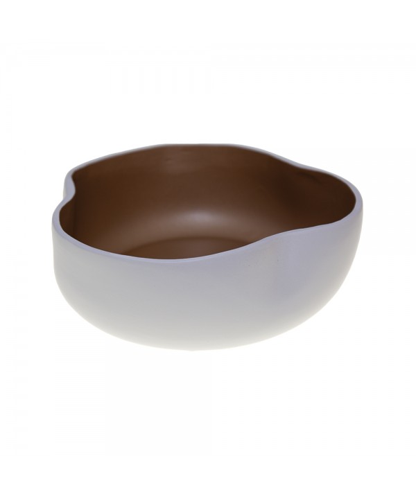 White and gold ceramic bowl 20x20x8cm