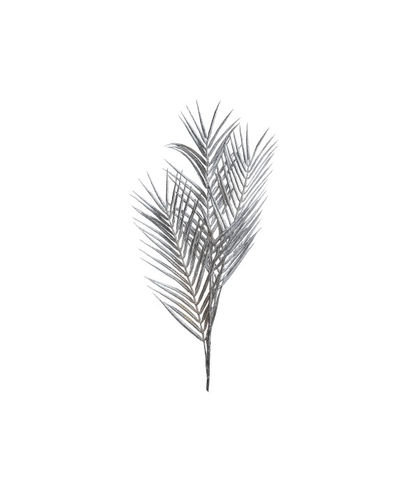 Silver palm decorative flower h90cm