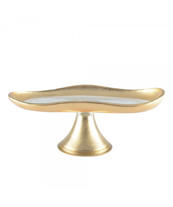 Small gold-edged cake stand 27.5x14.5x10cm