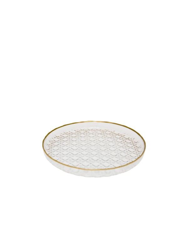 Goldline bubble dessert plate 16x16x2cm