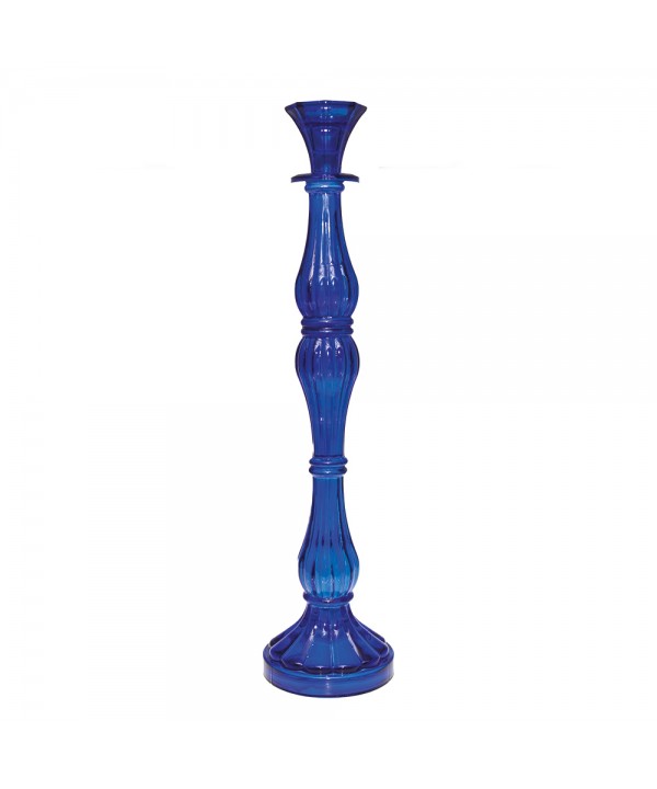 Blue candlestick large model h41cm