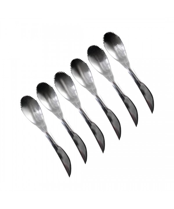 Set of 6 stainless steel kiwi/grapefruit spoons