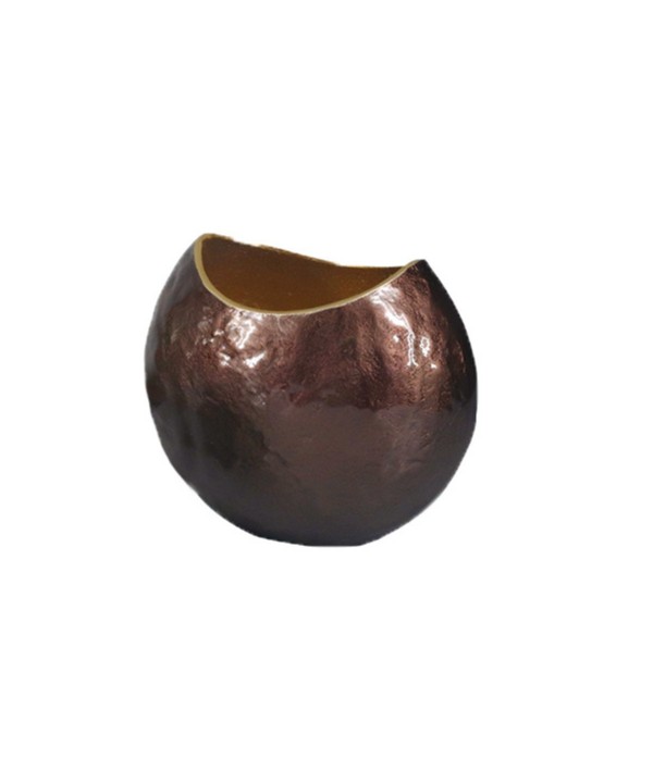 Brown oval vase 22.5x14.5x18.5cm