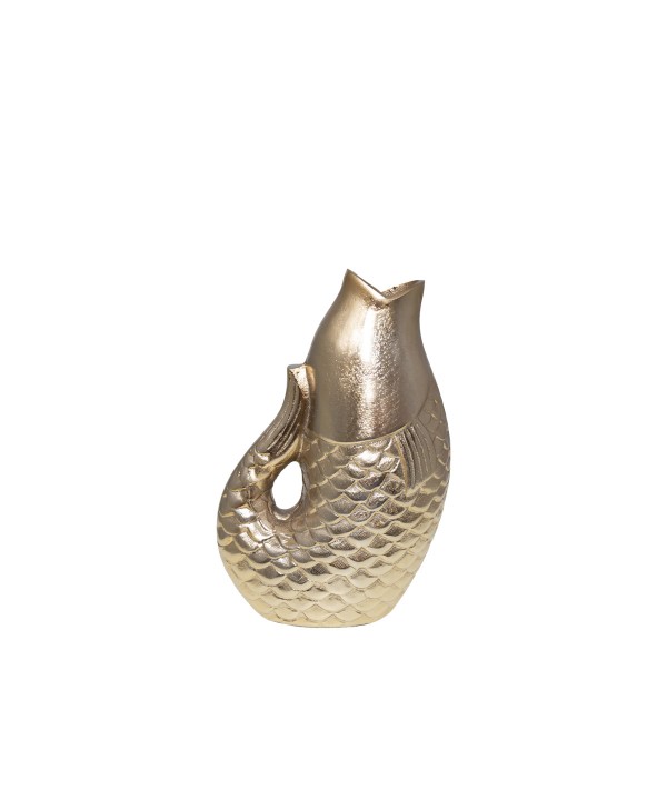 Golden fish vase 16x10x24.5cm