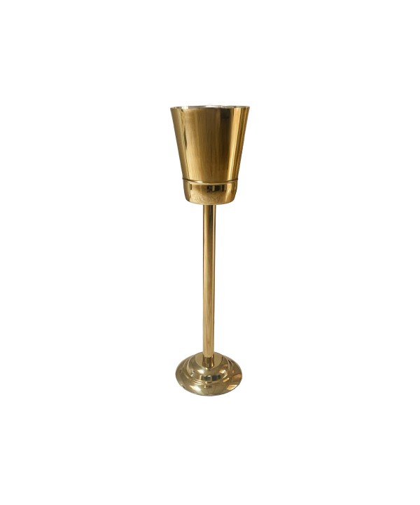 Gilded champagne bucket on stand 21x21x84.5cm
