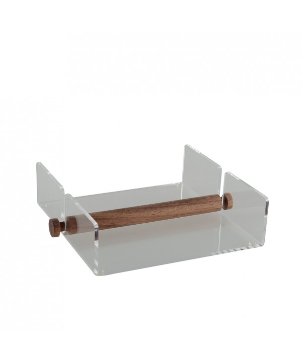 Acrylic and wood napkin holder