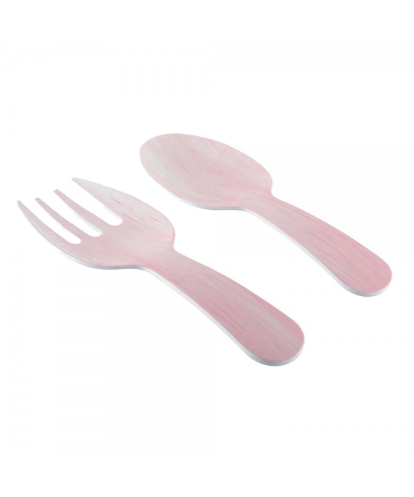 Salad servers - pink melamine 27x9.5x1cm