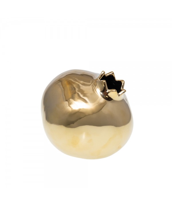 Gold ceramic pomegranate vase 12.8x12.8x11.5cm