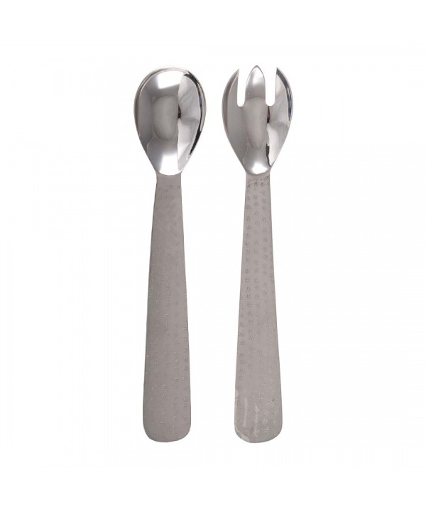 Floral salad servers L35 cm