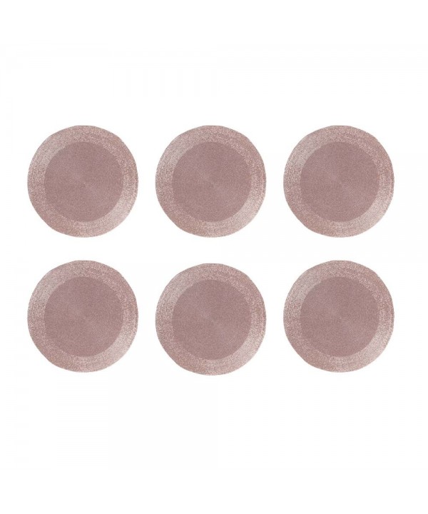 Peach pearl coasters - set of 6